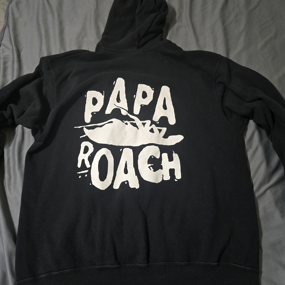 Papa Roach Jacket Black Mens Size XXL RARE Zip-up Rock Merch Concert Music